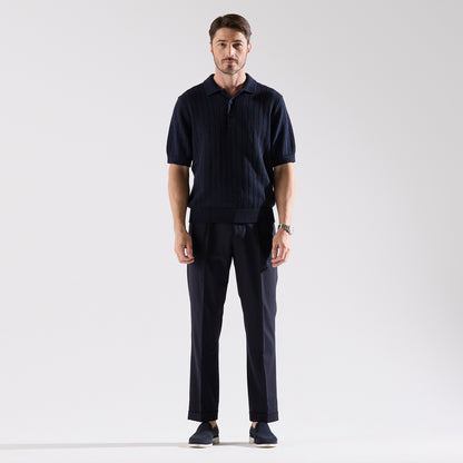 【期間限定/受注生産】tradi：リネアニットポロ（＃0442）