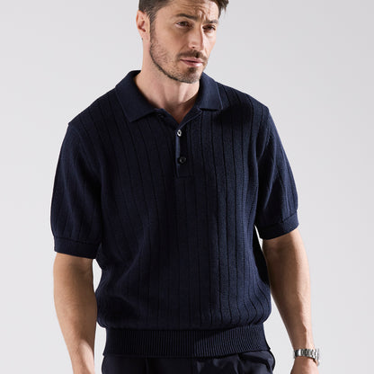 【期間限定/受注生産】tradi：リネアニットポロ（＃0442）