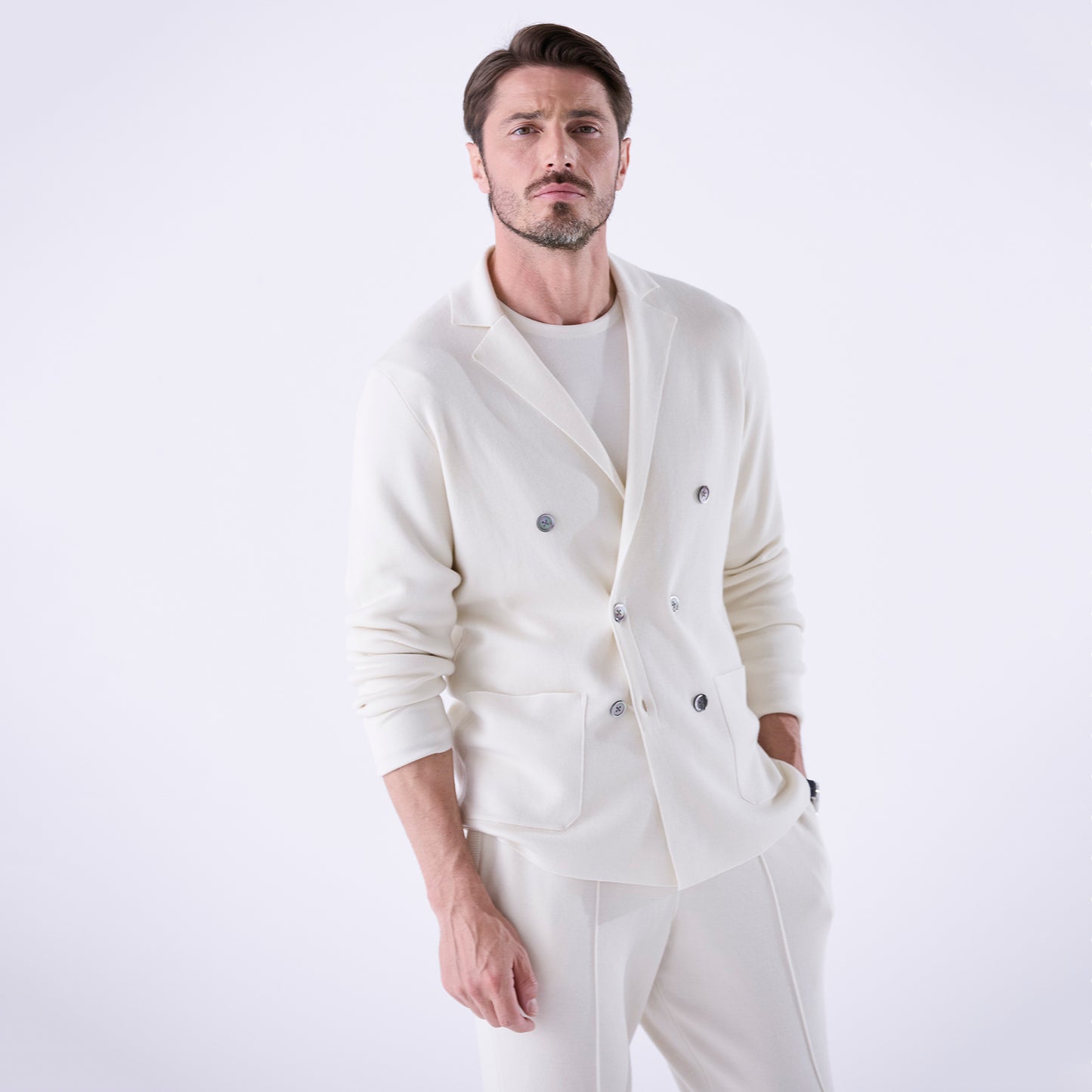 【受注生産】lusso：ソフトストラクチャージャケット（＃0758）