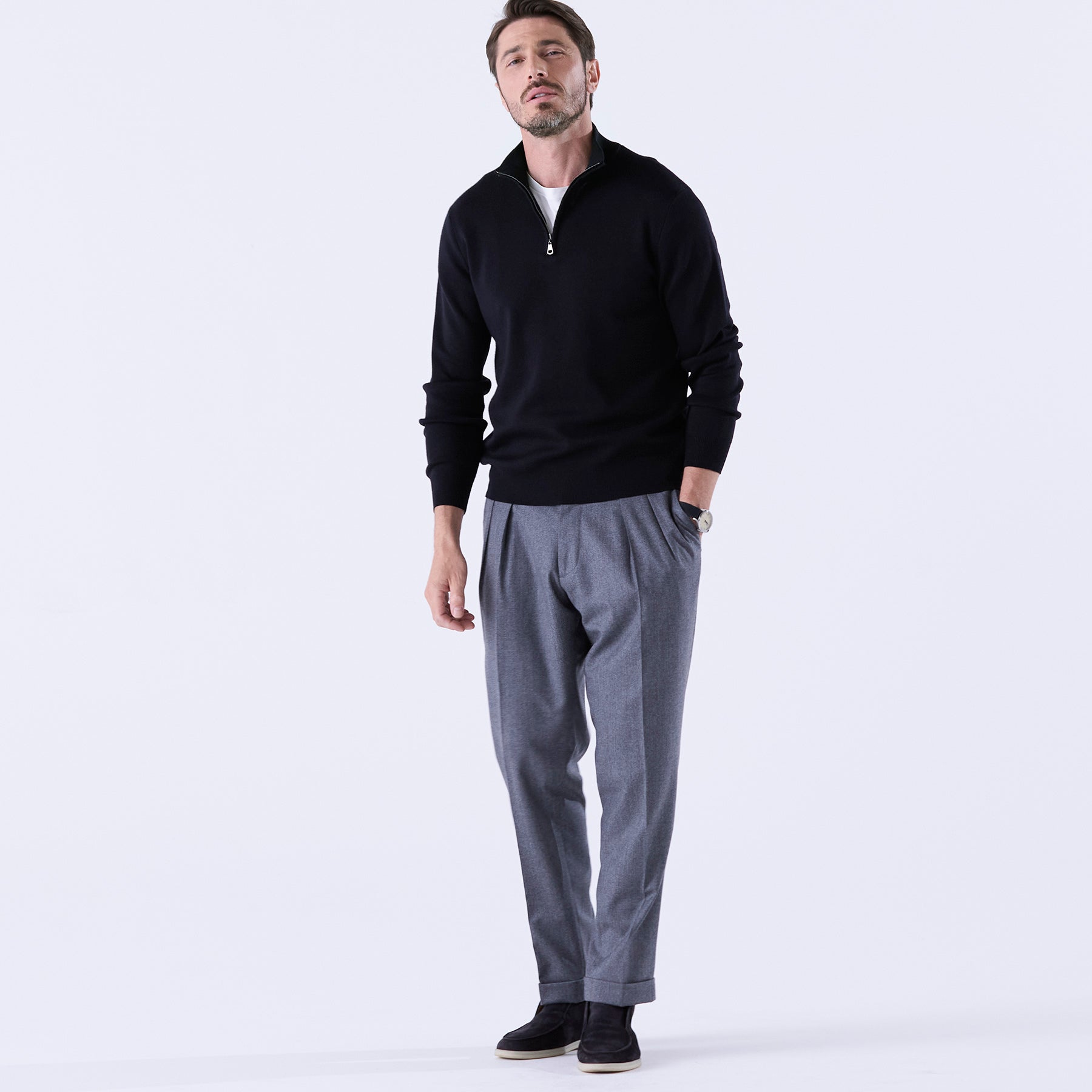 受注生産】lusso：ハーフZIPプルオーバー（＃0760） – トレンタ