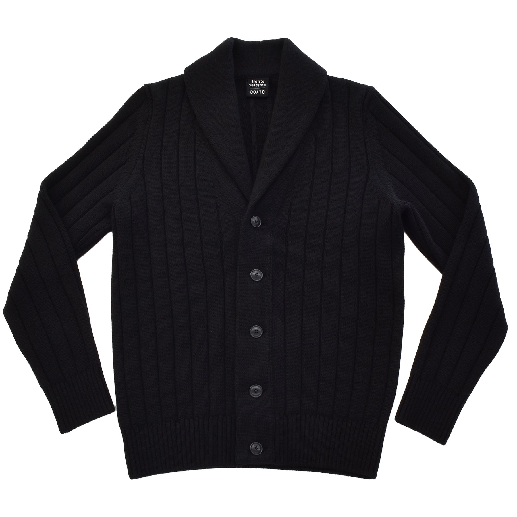 30s ショールカラーカーディガン 茄子紺 30s ショールカラーカーディガン 茄子紺