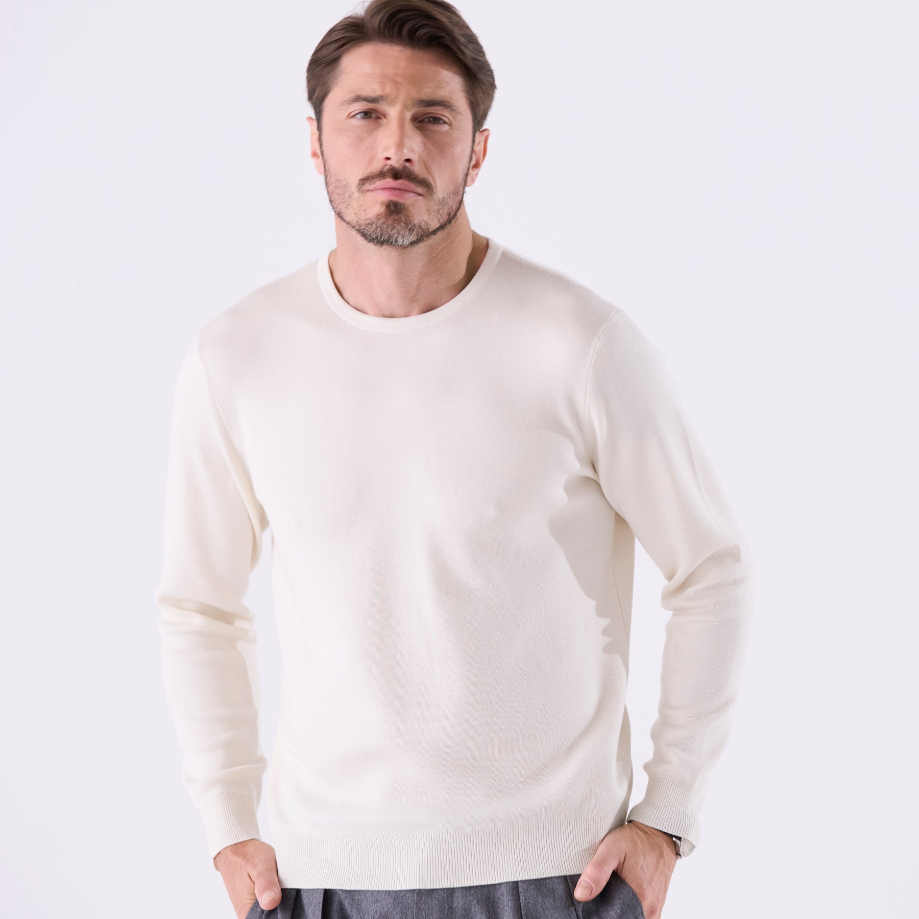 lusso：クルーネックプルオーバー（＃7417） – トレンタセッタンタECストア