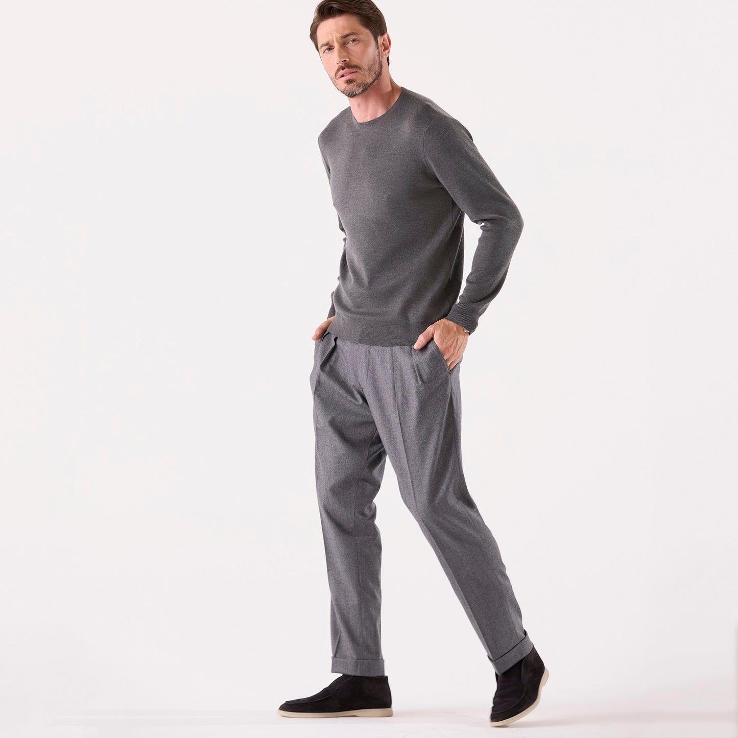 NEW COLOR｜lusso：クルーネックプルオーバー（＃7417）